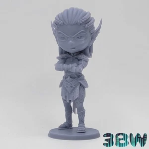 Chibi Lae'zel | 4-Inch Resin Model Kit | BG3 Baldur's Gate Githyanki Fighter - Picture 1 of 6