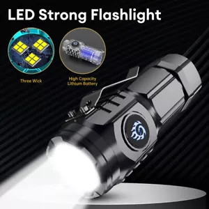 Linterna LED súper brillante clip de bolsillo mini antorcha pequeña 5 modos camping - Imagen 1 de 19