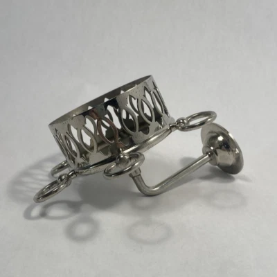 Antique Bathroom Tumbler Cup Toothbrush Holder Nickle Plated Wall Mount 1900s - Image 1 of 4