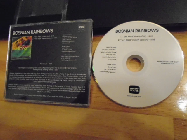 RARE PROMO Bosnian Rainbows CD single Torn Maps AT THE DRIVE-IN Le Butcherettes - Image 1 of 1