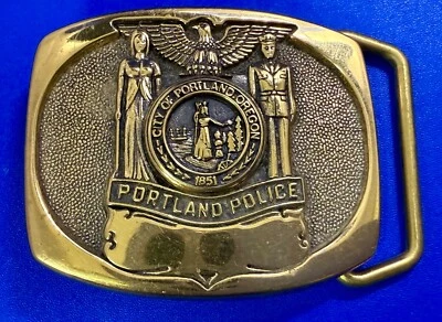 Hebilla de cinturón de conferencia anual IACP 1988 City of Portland Oregon Police 95th Foto 1 de 4