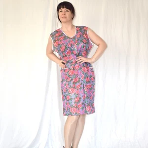 DELANTAL DE BATA HÚMEDO BRILLANTE* M (42) bata transparente* delantal vestido blusa - Imagen 1 de 5