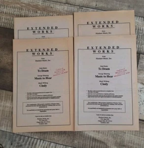 Lote de 4 Partituras Trabajo Extendido 1989 Música Coral Te Deum Cindy Música para Escuchar - Imagen 1 de 8