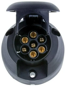 Kunststoffgehäuse Rundsteckdosen 7-polig 12V für Anhänger, JCB - Bild 1 von 12