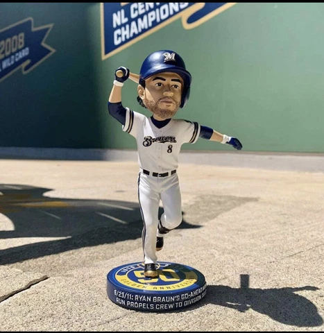 MILWAUKEE BREWERS RYAN BRAUN "2010's" SGA BOBBLEHEAD 50th ANNIVERSARY FREE SHIP Cover
