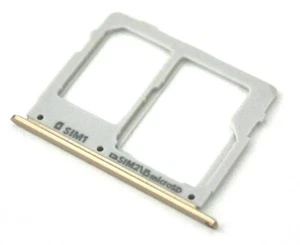OEM SAMSUNG GALAXY C5 PRO SM-C5010 REPLACEMENT GOLD MICRO SD DUAL SIM CARD TRAY - Picture 1 of 2