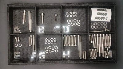 HONDA CB550 STAINLESS BOLT engine SET KIT SCREW CB500 POLISHED - Image 1 of 4