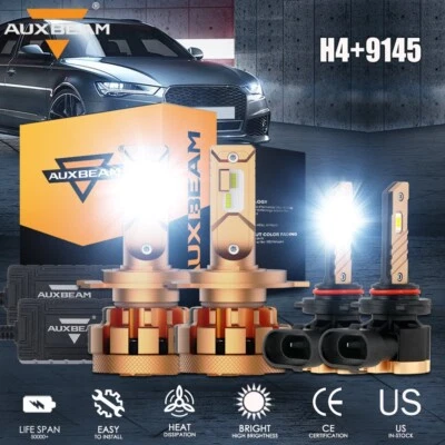 For Toyota Tacoma 2005-2010 2011 LED Headlight High Low Beam + Fog Light 4 Bulbs - Image 1 of 4