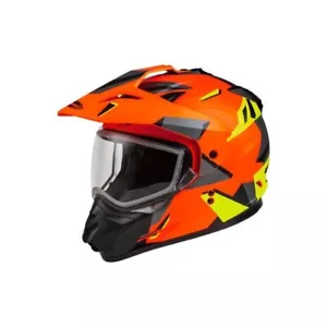 GMAX GM-11S Dual Sport Orange/HiVis Snowmobile Helmet M L XL  72-7127 CLEARANC - Picture 1 of 4