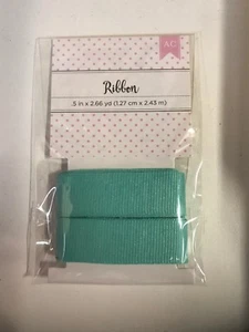 American Crafts Grosgrain Ribbon, 18 Packs, Aqua, 1/2 Inch X 2.66 Yards, New - Picture 1 of 3