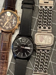 Trio of Guess watches. LOVE Black and brown 3 for 1 - Picture 1 of 14