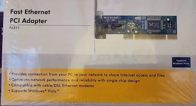 NEW SEALED - NETGEAR FAST ETHERNET PCI ADAPTER FA311 - Image 1 of 3