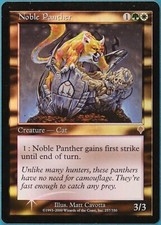 Noble Panther FOIL Invasion HEAVILY PLD White Green Rare CARD (148380) ABUGames