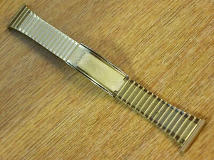 21mm ROWI Vintage Gold Tone Deployment Watch Band Bracelet Made in Germany - Picture 1 of 8