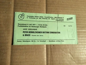 PETER HERBOLZHEIMER - TICKET / EINTRITTSKARTE vom 9.07.1977 - HAMBURG STADTPARK - Bild 1 von 1