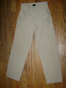 THE NORTH FACE BOYS PANTS size M 10 / 12 KHAKI SPORT HIKING FISHING NYLON - Picture 1 of 7