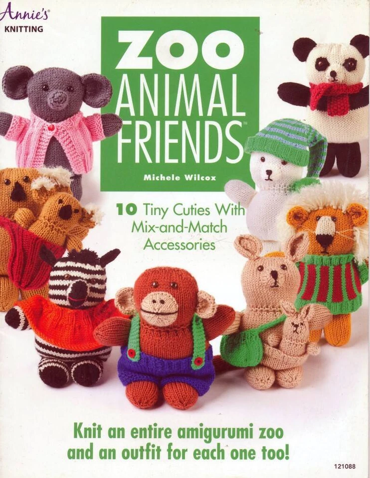 NEW KNIT ZOO ANIMAL FRIENDS 10 TINY CUTIES WITH ACCESSORIES GREAT DESIGNS - Image 1 of 2
