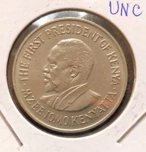 Moneta Kenya 1973 1 scellino NON CIRCOLATA rame nichel -27,8MM-KM#14 - Foto 1 di 4