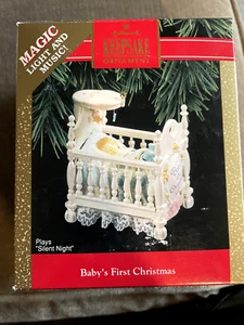 Hallmark Magic Light Ornament 1992 Baby's First Christmas NEW - Picture 1 of 9