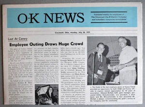 1970's CG&G Cincinnati Ohio Weekly Newsletter Brochure ~ Coney Island News 1971 - Picture 1 of 5