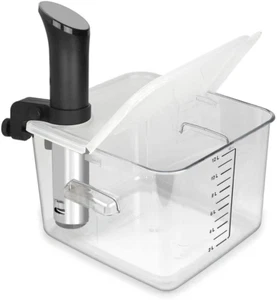 Sous Vide Container 12 Quart Collapsible Hinged Lid For Cooker Transparent New. - Picture 1 of 12