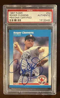 1987 Fleer Roger Clemens 7 Cy Young Winner PSA/DNA Certified Autograph Authentic - Image 1 of 2