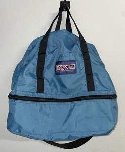 Borsone vintage JanSport classico piccolo blu - Foto 1 di 11