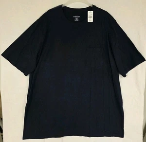 NWT Men’s Cotton Navy Blue Pocket Tee Size 4XLT Harbor Bay Short Sleeve (A2) - Picture 1 of 4