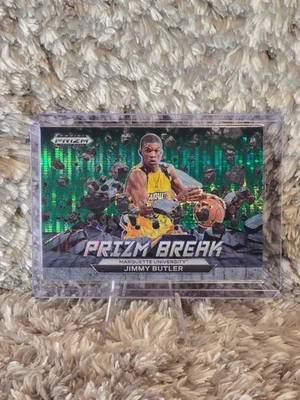 Panini Prizm Draft 2023 Jimmy Butler Prizm Break Green Pulsar/25 Foto 1 de 3