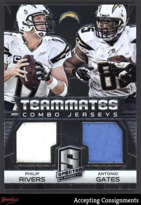 2014 Spectra 队友组合安东尼奥·盖茨菲利普·里弗斯双球衣 20/99 — 第 1/2 张图片