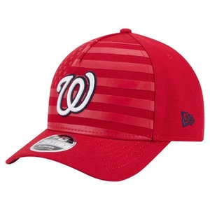 Men's New Era Red Washington Nationals American Flag 9FORTY M-Crown A-Frame - Picture 1 of 5