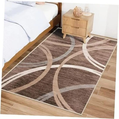 3×5 Washable Area Rugs,Modern Geometric Abstract Small Carpet High Traffic Rug  - Image 1 of 4