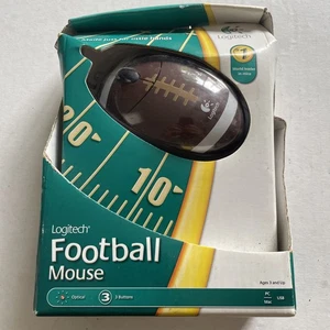 Vintage Logitech Football Mini Optical Mouse Corded USB 3 Button - Picture 1 of 3