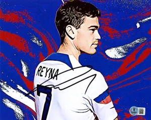 GIOVANNI REYNA SIGNED AUTOGRAPHED 8x10 PHOTO TEAM USA SOCCER RARE BECKETT BAS - Picture 1 of 2