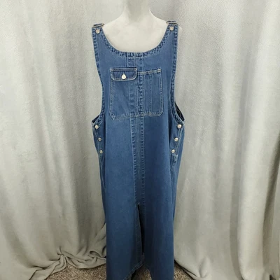 Vestido vaquero para mujer talla 24 azul sin mangas largo botones laterales Baccini Foto 1 de 4