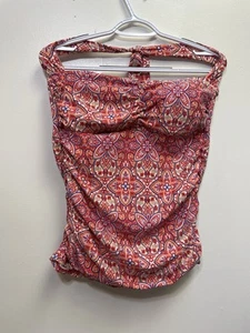 Canotta da bagno Tankini di Helen Jon geometrica increspata taglia large - Foto 1 di 7