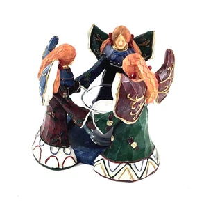 Angels In The Parlor Statue Votive Candle Holder 2002 Vintage - Picture 1 of 9