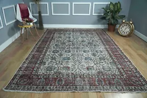 Vintage Turkish Rug, Wool Handmade Rug, Farmhouse Carpet, 6.56x9.38 ft. H-2820 - Picture 1 of 10