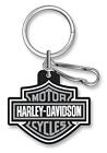 HARLEY-DAVIDSON Classic Bar & Shield Key Chain Key Ring & Clip, Gray,Rubber
