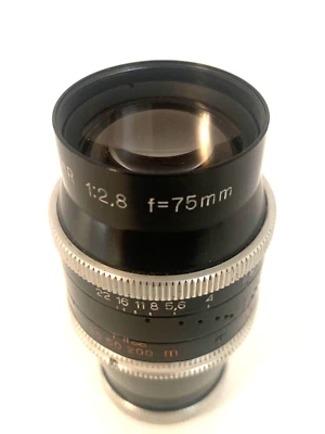 Kern-Paillard YVAR C Mount  Cine Lens 75mm f 2.8 No.940280 For Bolex H16 Cameras - Image 1 of 4