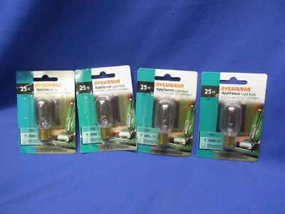 4 New Sylvania 25w Appliance Bulbs 120v T8 Base - Image 1 of 3
