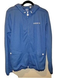 Adidas - Sky Blue Summer Tech Hoodie Size M Mens - Picture 1 of 6