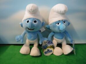 CLUMSY & GROUCHY 11" PLUSH SMURF FIGURES *NEW* WITH TAGS