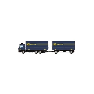VEHICULES MINIS MAN F90, 3-achs Wechselpritschen-Hängerzug GEFCO ECHELLE N - Foto 1 di 1