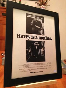 FRAMED ORIGINAL HARRY NILSSON "SON OF SCHMILSSON" 1972 LP ALBUM CD PROMO AD - Picture 1 of 2