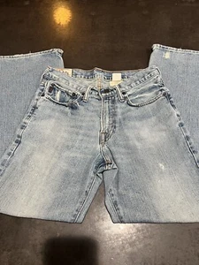Abercrombie & Fitch Light Wash Low Rise Boot Cut Juniors 14 Slim Jeans RN75654 - Picture 1 of 19