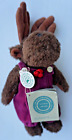 Boyds Bears EUPHORIA 1995 Plush 8” Moose w/Burgundy Velvet Romper Vintage