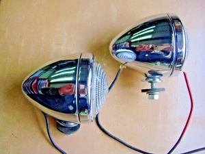 Vintage Guide B-31 B31 Cowl Backup Chrome Light Glass Clear 5938015 Lens - Picture 1 of 8