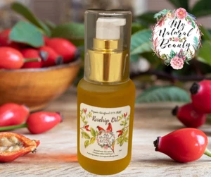 Organic 100% PURE Rosehip Oil- 50ml in glass bottle-PREMIUM - Picture 1 of 12