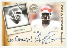Hines Ward AJ Green 2011 PRESS PASS DUAL AUTOGRAPH CARD Georgia Bulldogs AUTO SP